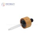 Natural Bamboo Color Dropper Cap 20/400 20mm Child Resistant Closure