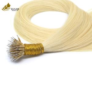 Quality 18Inch Nano Ring Human Hair Extensions Keratin U Tip Custom wholesale
