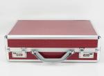 42 Watches Aluminum Storage Travel Watch Display Case Red PU Leather Aluminum