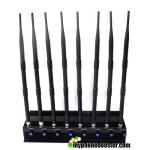 8 Antennas 20W Power Adjustable Cell Phone Signal Jammer Blocker 3G 4G LTE Wifi