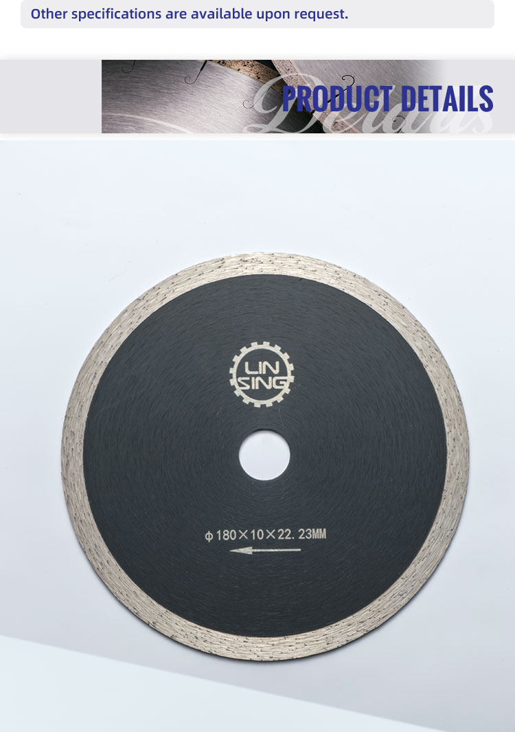 Cold Press 8 Inch Continuous Diamond Saw Blade for Ceramic Tile Asphalt Cutting Good