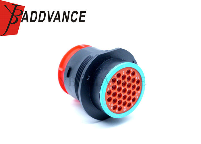 AHDP04-24-31SR-SRA Smooth Ring 31 Pin Amphenol Receptacle Connector With Dustcap Comparable to PN# HDP24-24-31S