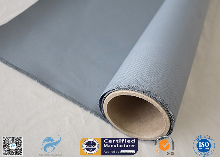 Electrical Insulation Glass Fiber 260℃ 20.8oz Silicone Coated Fiberglass Fabric Gray
