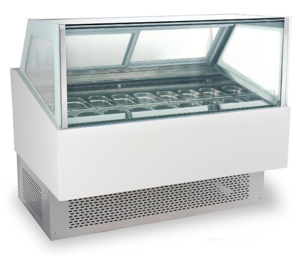 240V/50Hz Ice Cream Cake Display Freezer , Air Cooling Ice Cream Fridge with