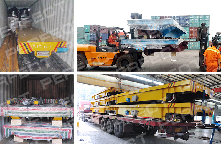 Motor Transfer Vehicle Cement Floor use Foundry Plant Trackless Handling Cart  