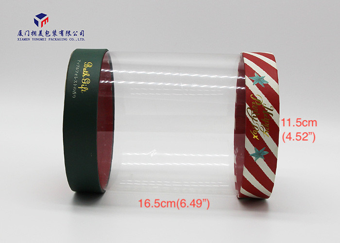 Reusable Clear Plastic Cylinder Packaging Tube Customized Design Hard Paper Covers