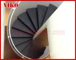 Spiral StaircaseVH46S Tread304Stainless SteelAluminum Baluster Glass Handrail