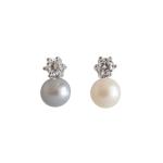 Lanciashow 925 Sterling Silver Jewelry Natural Freshwater Pearl Stud Earrings
