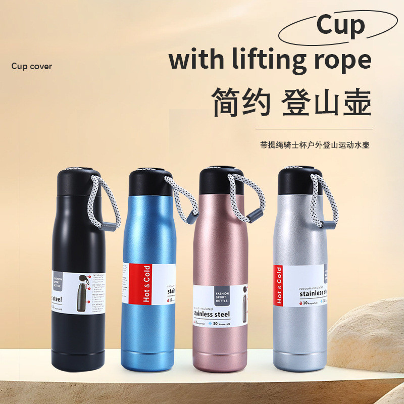 Insulated Water Bottle – 20oz Triple Wall , BPA-Free , Leak-Proof Stainless Steel Thermos For Hot & Cold Drinks – Reusable Water Bottle Ideal For Work