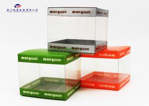 Quality Custom Printed Clear Rigid PVC Packaging Boxes Square Shape High Durability wholesale