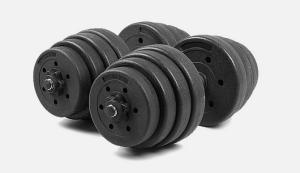 Quality 10kg 15kg 20kg 25kg 30kg 40kg Plastic Coated Cement Dumbbell for sales wholesale