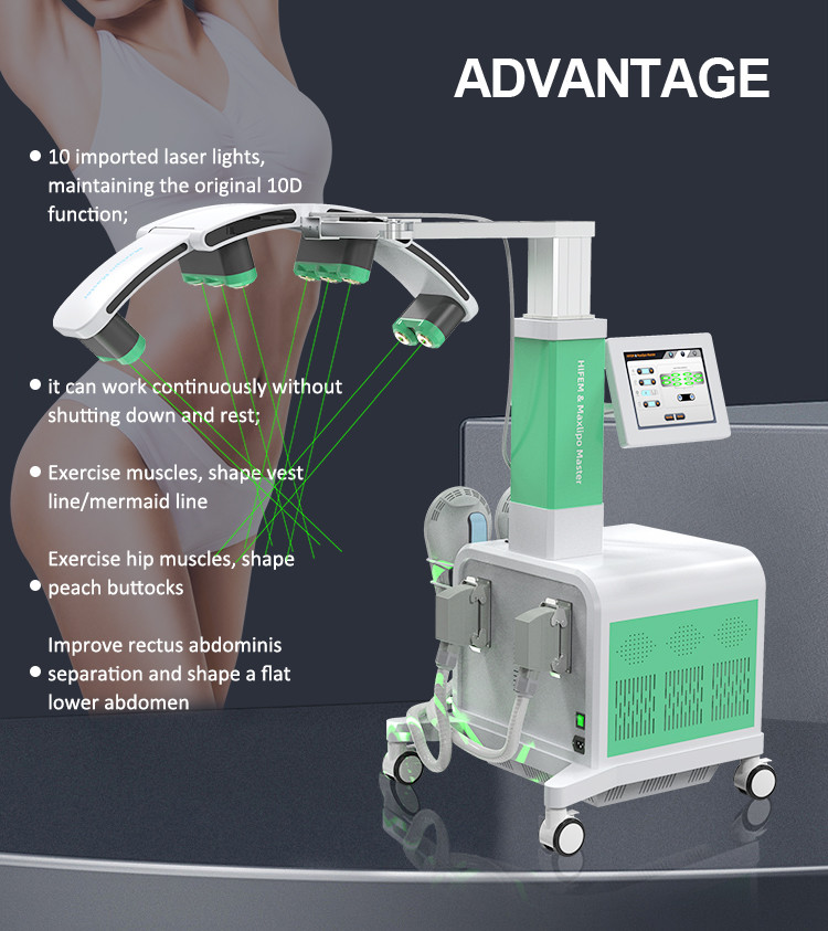 800W-3500W Body Sculptor Machine 10D Laser HIEMT Body Sculpt Machine For Tightening / Slimming