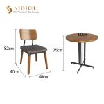 Solid Wood Dinning Chair, PU Leather & Fabric Upholstery, Hotel Dinning Chair,