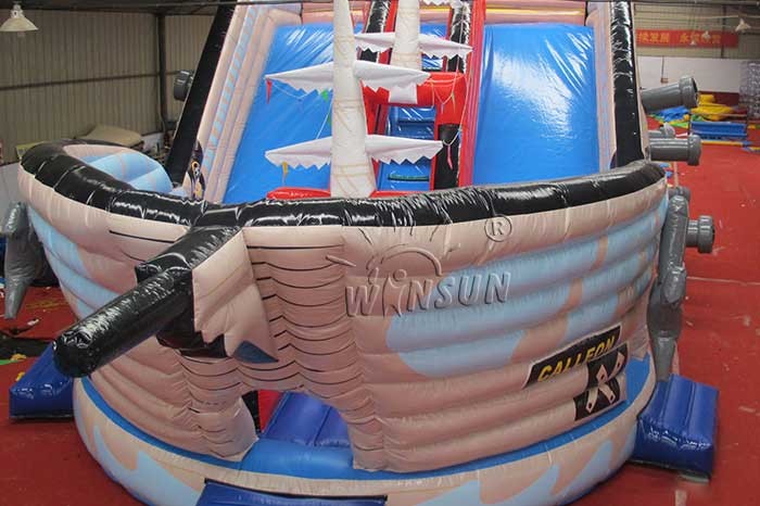 Pirate Ship Style Huge Inflatable Dry Slide Waterproof UV Protective