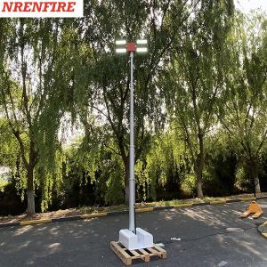 Quality 4x120W LED lamps mounted roof mast light 4.5m pneumatic telescopic mast, vehicle roof mount mast light tower wholesale
