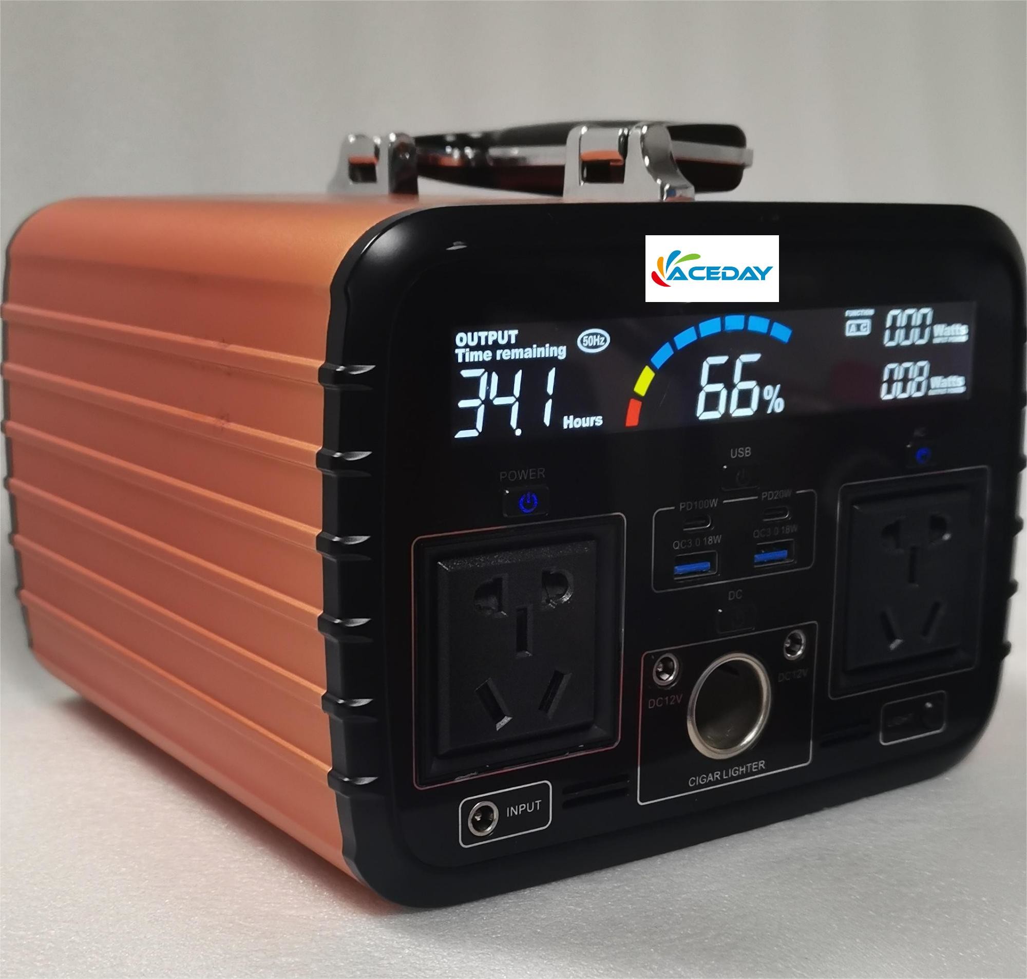 330Wh 1200W Lithium Battery Portable Power Station Solar Generator Aluminium Housing AB1200