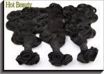Small Body Wave 7A Grade Virgin Human Hair Bundles Natural Black , Soft