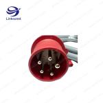 5PIN PE IP44 Plug MN3501 waterproof red / blue connector Industrial Wire Harness