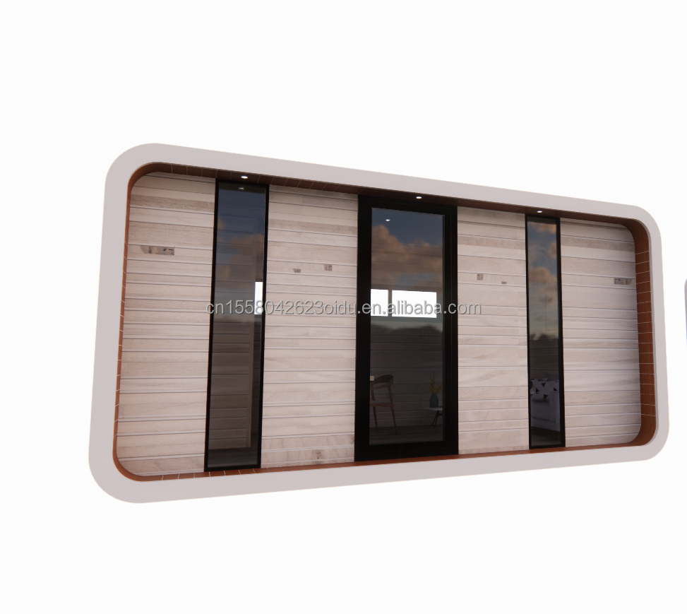 EU Garden Wooden Cabins Wall 75mm Wave Sandwich Panel Customized Color Assembled Houses for Home Studio Manufacturers