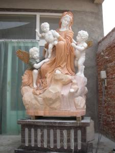 Quality Mother and baby stone sculpture wholesale