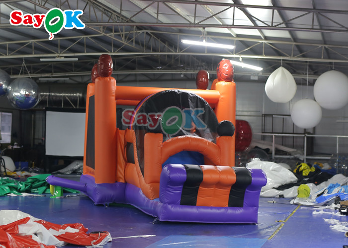 Pumpkin Halloween Inflatable Bounce Castle With Slide Inflatable Combos For Party
