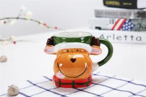 Quality Ceramic 301ml 400ml 10 Oz Christmas Deer Mug wholesale