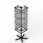 4 Sides Wire Grid Metal Floor Display Stands Modern Fashion Style