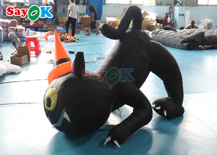 Halloween Cartoon Animal Model Inflatable Black Cat Halloween Yard Decoration