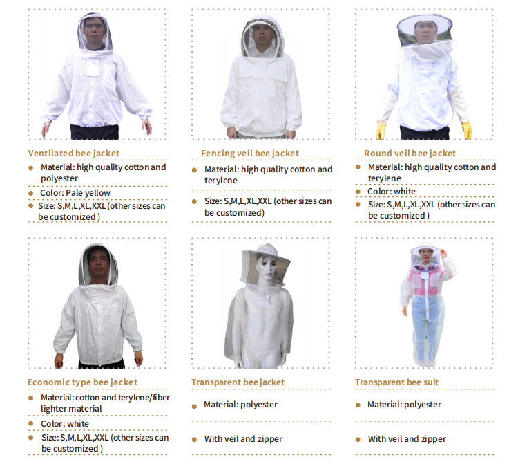 Beekeeping Protective Clothing With Pencing Vail BEconomy Type Beekeeping Outfits