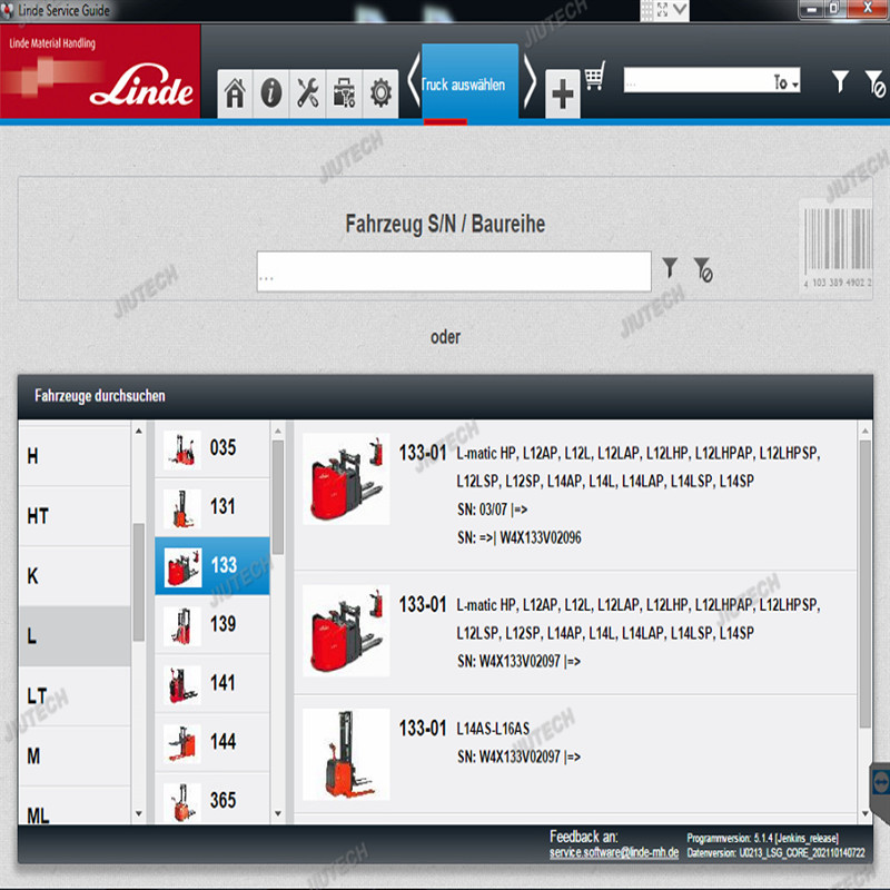 For Linde Canbox USB Doctor Forklift truck Diagnostic Cable linde pathfinder Diagnosis Interface Tool and FZ G1 tablet