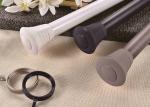 Grey Color 1.8mm Thick Aluminum Curtain Rod 28mm Diameter Curtain Pole
