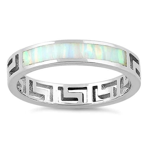 925 With Sterling Silver High Quality Blue Opal Greek White Lab Opal Engagenent Ring For Girls