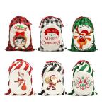 Large Linen Santa Sack For Christmas Blank Sublimation Candy Bag In Stock