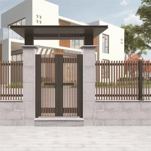 Quality Pretreatment Double Iron Storm Aluminium Fence Gate For Outdoor Living Space wholesale