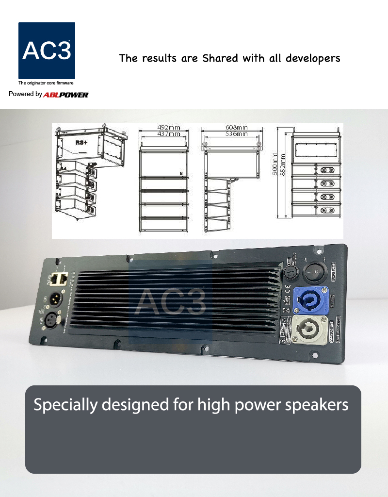 Active Speaker 20k Ohm 800W Speaker Power Amplifier Module