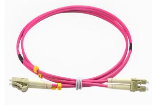 Quality OM4 LC LC Fiber Patch Cord , High Speed Fiber Optic Cable 35dB Return Loss wholesale