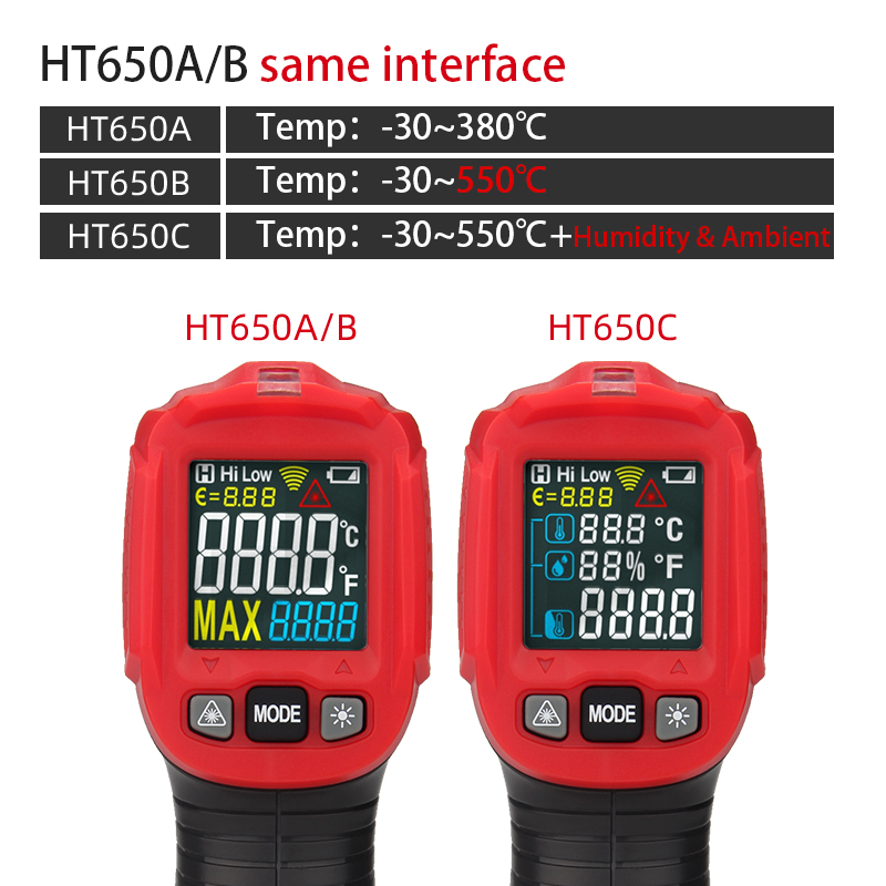 Digital Laser Infrared Thermometer , Infrared Thermometer Handheld Non Contact