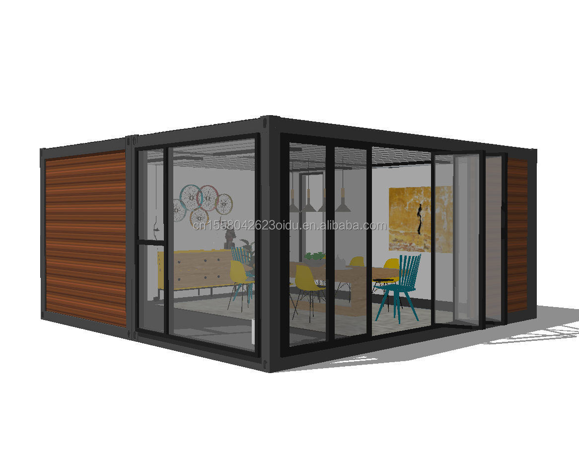Galvanized Steel Bending 180g 20ft Double-Story Wooden Cabin Modular Prefab House for Urban Living or Vacation Rentals