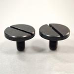 Length 15mm Stainless Steel Slot Head Screws With Black Zinc Coating