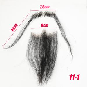 Quality 100% Human Hair Handmade Fake Mustache Beard for Entertainment/Drama/Life wholesale