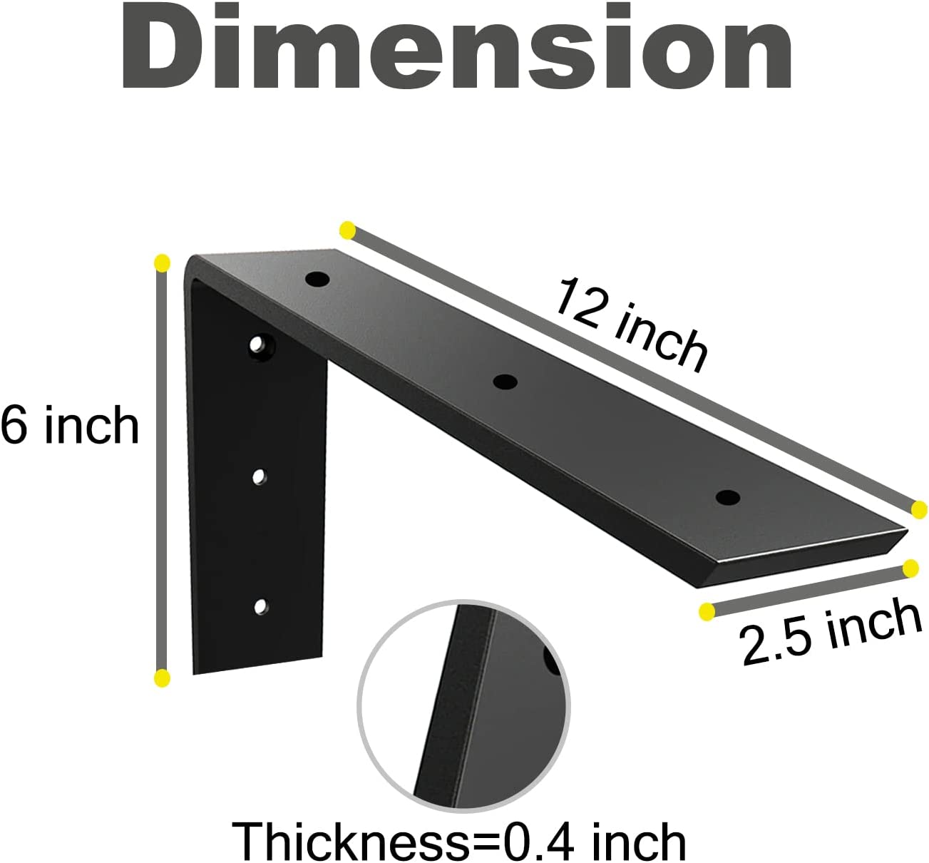 16 inch Heavy Duty Countertop Support Bracket for Standard or Nonstandard Countertops