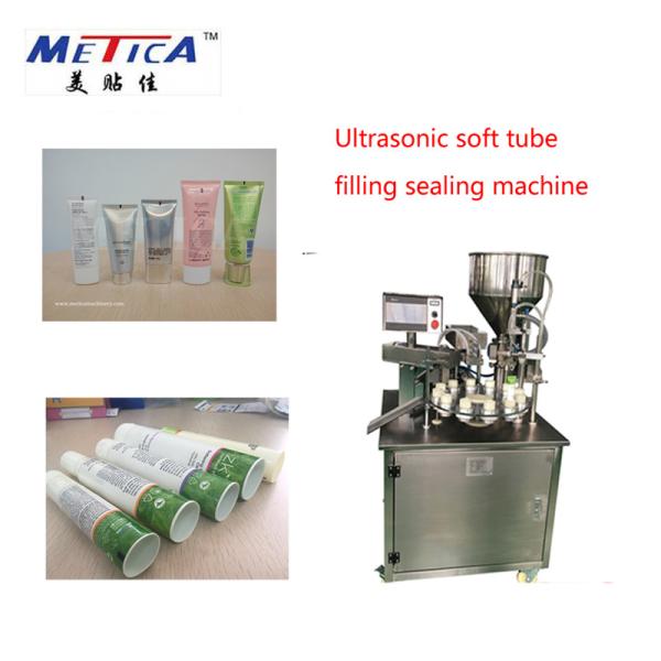 1500bph Semi Automatic Ultrasonic Soft Tube Filling And Sealing Machine Wooden