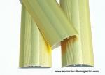 Luxury Sand Gold Aluminium Floor Trims / Metal Floor Transitions Curved Shaped