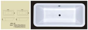 Quality Acrylic bathtub, simple bathtub, common bathtub,sanitary ware, bathroom bath tub HDL-22 wholesale
