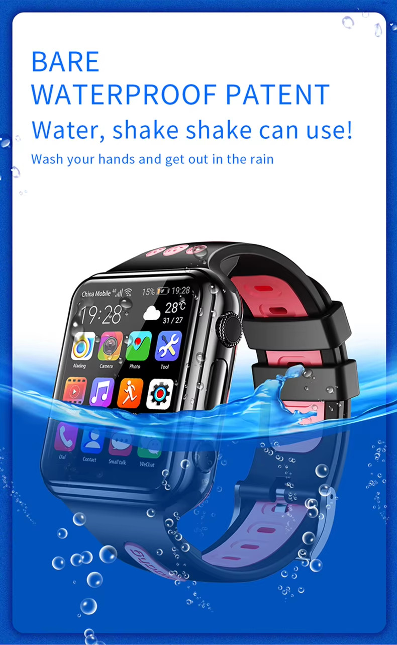 Kids Smart Fitness Tracker Watch Phone Android 4G SIM Card System W5 Pro