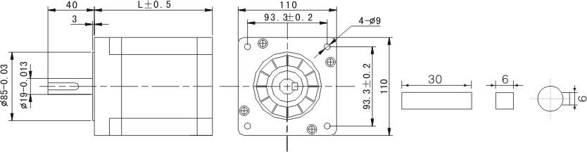 3-phase 110 Series hybrid stepper motor J31112