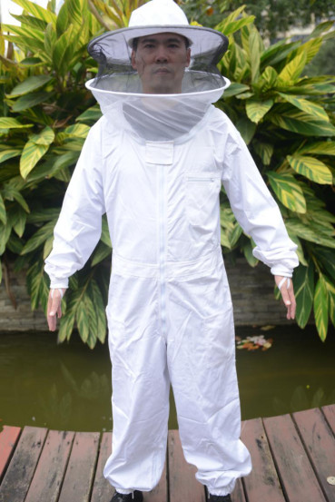 Cotton And Terylene xxl beekeeping protective clothing With Round Veil