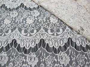 Quality Thin hollow nylon eyelash French lace scalloped lace fabric for lady garment(CY-DN0002) wholesale