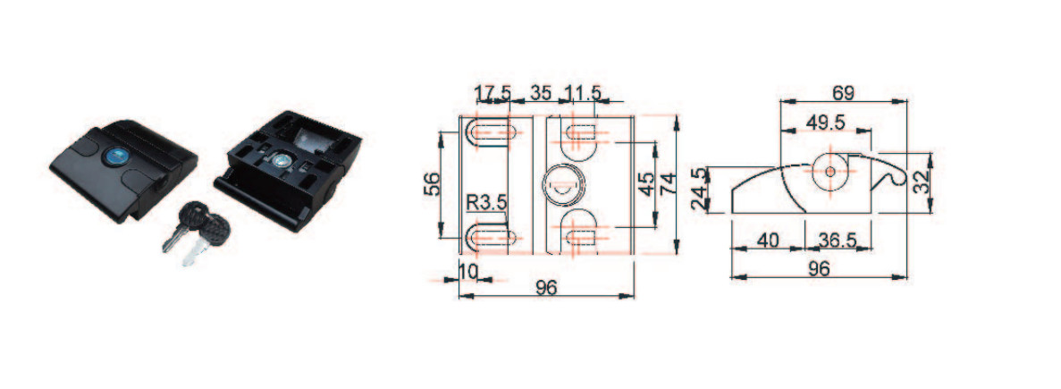 MV-MS Industrial Slam Latch Aluminium Profile Accessories