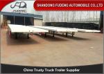 Custom Made Truck Flatbed Trailers Double Axles Mechanical / Air Suspension